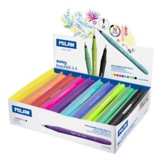 Set 80 Pixuri Sway Milan, 10 Culori, Varf 0.4 mm, Suport Display, Corp Multicolor, Pix Liner, Pixuri Colorate, Pixuri Milan, Linere Milan, Pixuri Line foto