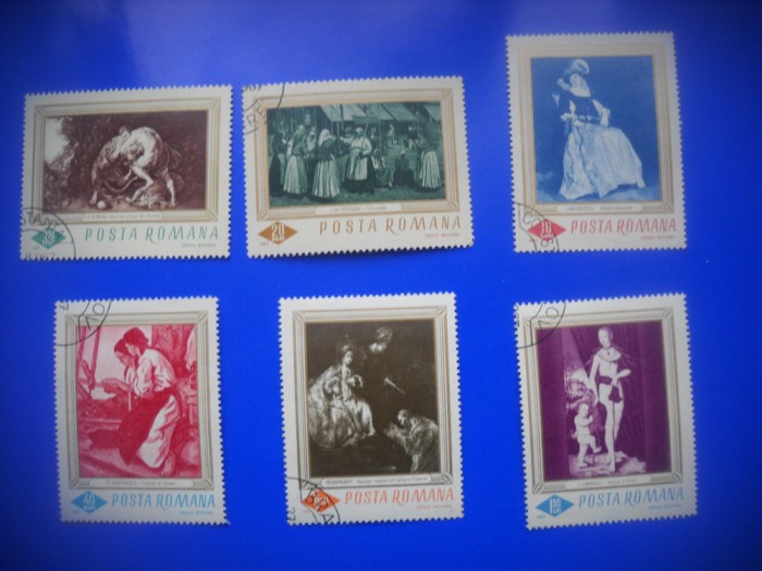 HOPCT LOT NR 392 PICTURA DIN GALERIA NATIONALAB 1967-6 TIMBRE VECHI-STAMPILAT-RO