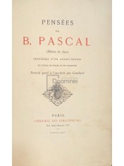 Blaise Pascal - Pensees (Editia: 1824) foto