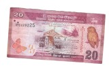 Bancnota Sri Lanka 20 rupees 4 iulie 2016, circulata, stare buna