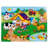 Cumpara ieftin Puzzle din lemn, Woody, Ferma 9 piese