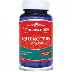 Quercetin cu Vitamina D3, 60 capsule, Herbagetica