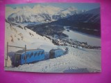 HOPCT 20303 TRENUL CORVIGLIA -ST MORITZ IN ANUL 1979 IARNA -STAMPILA / TIMBRU -ELVETIA -CIRCULATA