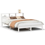 Cumpara ieftin Cadru de pat fara saltea, alb, 160x200 cm, lemn masiv pin