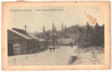 SV * Salutari din Moreni - Prahova * VEDERE GENERALA CU SCHELA PIETRIS * 1916, Circulata, Printata, Fotografie