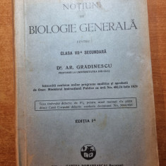notiuni de biologie generala pentru clasa a 7-a secundara - din anul 1929