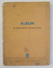 ALBUM DE PIESE PENTRU VIOLINA SI PIAN , CONTINE PARTITURI , 1974 foto