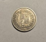 1/2 Crown 1887 Regina Victoria Superba Piesa de Colectie