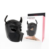 DARKNESS - NEOPRENE DOG MASK WITH REMOVABLE MUZZLE L, DARKNESS BONDAGE