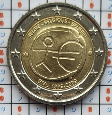 Belgia 2 euro 2009 UNC - 10 Years of EMU - km 282 - E001 foto