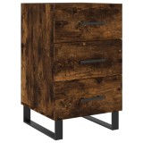 Noptiera, stejar fumuriu, 40x40x66 cm, lemn compozit, DKD Home Decor