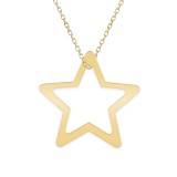 Selena - Colier personalizat argint 925 placat cu aur galben 24K cu pandantiv stea