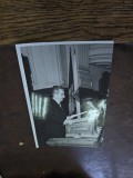 Discurs Nicolae Ceausescu , fotografie din perioada comunista alb/negru
