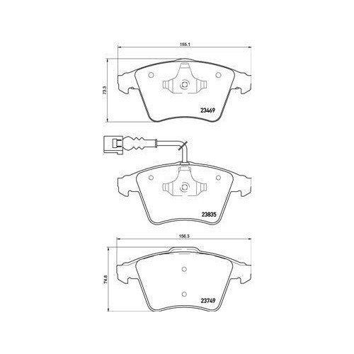 Placute frana Vw Touareg (7la 7l6 7l7) 10.02-01.13, Fata, BREMBO