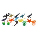 Set Animale Marine, 15 Bucăți, Multicolor, Plastic, Oem
