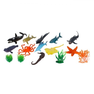Set Animale Marine, 15 Bucăți, Multicolor, Plastic foto