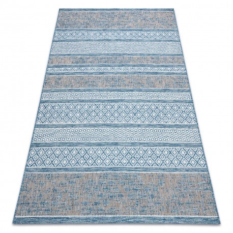 Covor sisal Loft 21118 Boho fildeş argintiu albastru, 200x290 cm