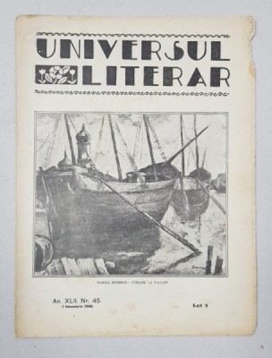 REVISTA &amp;#039;UNIVERSUL LITERAR&amp;#039;, ANUL XLII, NR. 45, 7 NOIEMBRIE 1926 foto