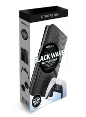 Maxx Tech Slim Faceplates + Controller Faceplates Black Wave PS5