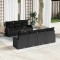 vidaXL Set de canapele pentru grădină 8 pcs Negru 55 x 55 x 37 cm 3354622