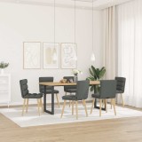 VidaXL Scaune de sufragerie, 6 buc., gri &icirc;nchis, material textil