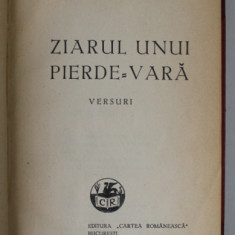 ZIARUL UNUI PIERDE - VARA , poezii de GEORGE COSBUC , 1937