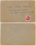 1945 Ardealul de Nord - Posta Salajului timbru local 2P supratiparit pe 30 filler circulat pe plic garantat original