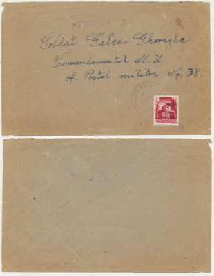 1945 Ardealul de Nord - Posta Salajului timbru local 2P supratiparit pe 30 filler circulat pe plic garantat original foto