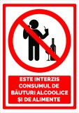 Semn este interzis consumul de bauturi alcoolice si de alimente