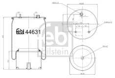 FEBI BILSTEIN 44631 Burduf, suspensie pneumatica