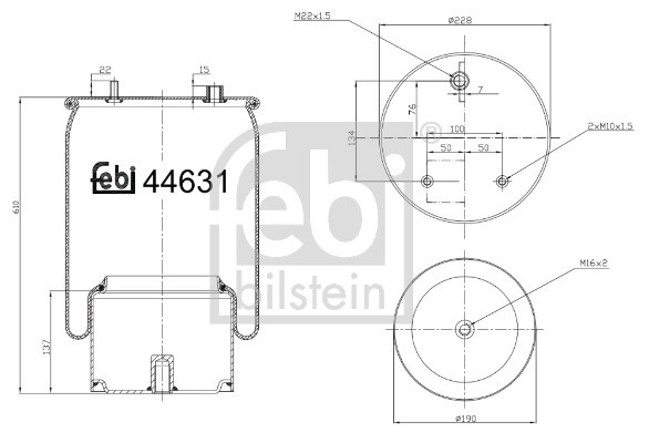FEBI BILSTEIN 44631 Burduf, suspensie pneumatica