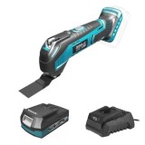 Multifunctional cu vibratii, cu acumulator 2 Ah, incarcator 18V&Acirc;&nbsp;Li-ion, prindere automata, SAS+ALL, Dedra&Acirc;&nbsp;