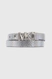 MICHAEL Michael Kors curea de piele cu doua fete femei, culoarea argintiu