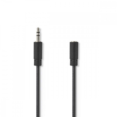 Cablu prelungitor audio Stereo Jack 3.5 mm tata - 3.5 mm mama 3m Nedis foto