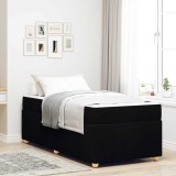 Cumpara ieftin Cadru de pat cu saltea Negru 90 x 200 cm tesatura