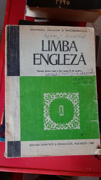 LIMBA ENGLEZA CLASA A X A , ANUL 1988