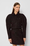 Bizuu sacou LAURIE culoarea negru, un singur rand de nasturi, MARYNARKA LAURIE_CZARNY_AW24