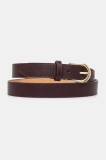 Answear Lab curea de piele femei, culoarea bordo