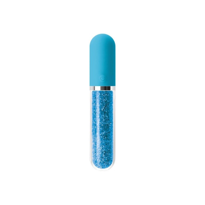 Vibrator Clasic Stardust Charm, Albastru, 16.5 cm