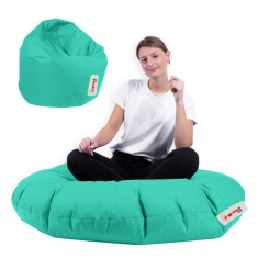 Fotoliu puf, Bean Bag, Ferndale, 100 cm, poliester impermeabil, turcoaz