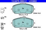 ATE 13.0470-3882.2 ATE Ceramic set placute frana disc