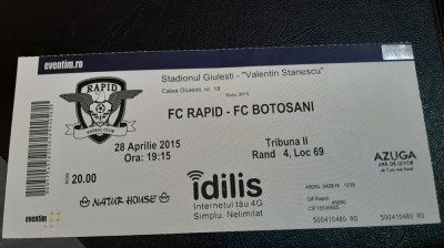 Bilet Rapid - FC Botosani foto