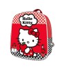 Rucsac Hello Kitty 3D Bookidz, Fete, Gradinita, 24cm, Rosu, Fermoar, Poliester