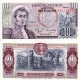 Columbia 10 Pesos Oro 1980 UNC Bancnota Necirculata