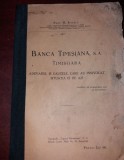 BANCA TIMISANA SA TIMISOARA P M SITESCU BANAT