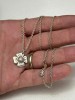 PANDANTIV + LANT lung ARGINT 925 - PANDORA - Floare cu Zirconia Roz - Original !
