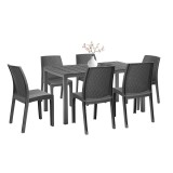 Set mobilier de grădină Laos 6+1, grafit