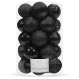 Set globuri de Craciun, 20 bucati, 5 modele, 6cm, negru Household NewTrend, Oem