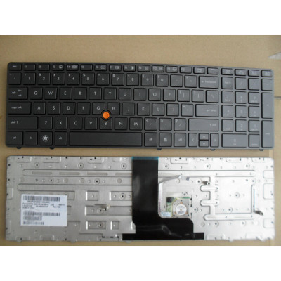 Tastatura laptop noua HP 8560W Black Frame Black US foto