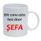 Cana alba personalizata &quot;Din cana asta bea doar sefa&quot;, INOVATIX&reg;. 330ml